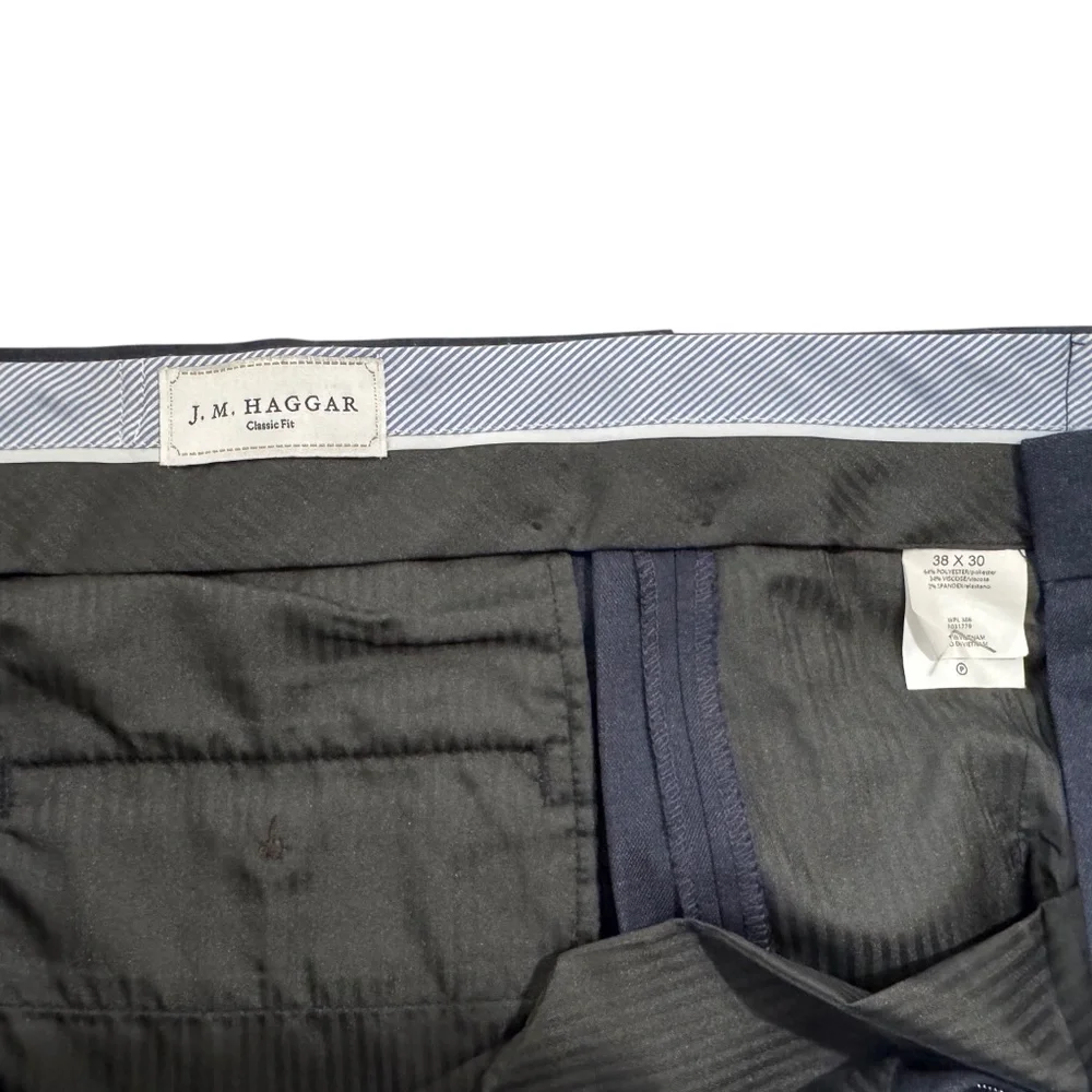 J.M.‎ Haggar classic fit pants 38x30 Dark Dusty Blue